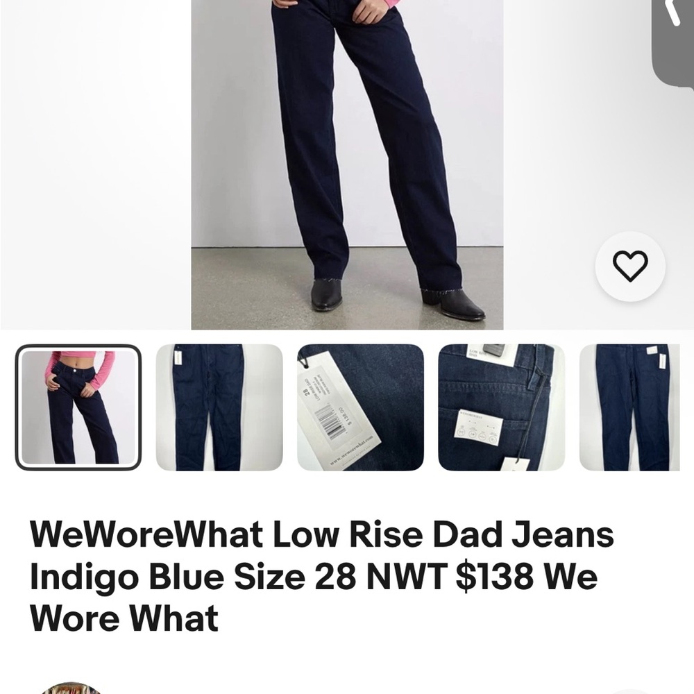 WeWoreWhat Dark Blue Relaxed women’s jeans